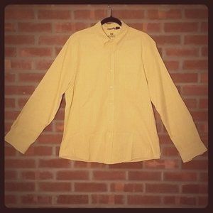 Gap 1969 Yellow Checkered Oxford Shirt Men Size L